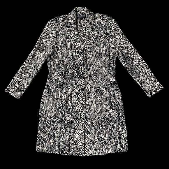 Vintage St John Collection Santana Knit Jacket Snakeskin Print Blazer Size 6 USA - Picture 2 of 12